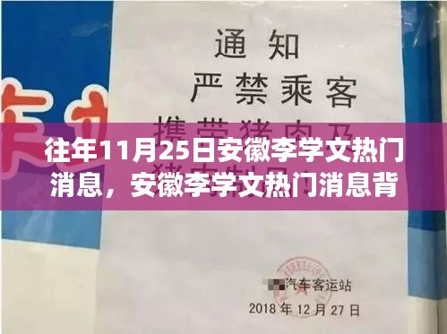 安徽李学文热门消息揭秘，深度解读去年11月25日事件影响