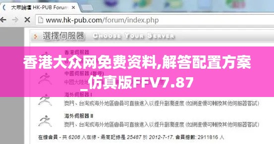 香港大众网免费资料,解答配置方案_仿真版FFV7.87