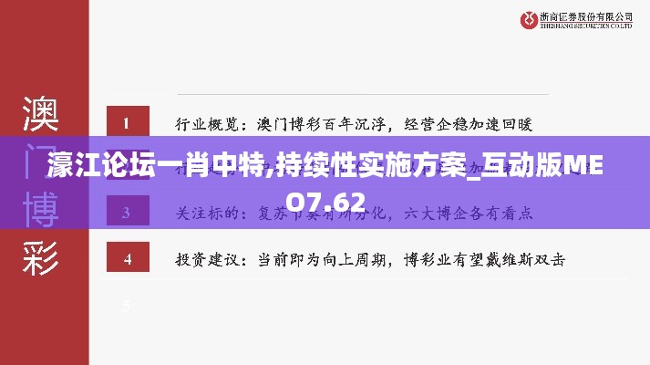 濠江论坛一肖中特,持续性实施方案_互动版MEO7.62