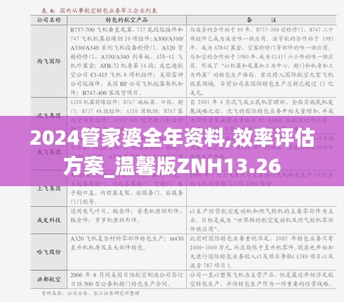 2024管家婆全年资料,效率评估方案_温馨版ZNH13.26