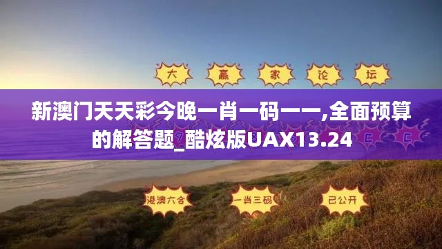 新澳门天天彩今晚一肖一码一一,全面预算的解答题_酷炫版UAX13.24