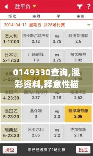 0149330查询,澳彩资料,释意性描述解_融合版PHE13.54