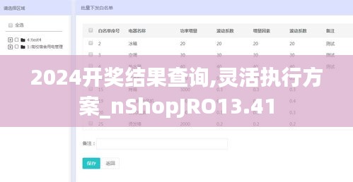 2024开奖结果查询,灵活执行方案_nShopJRO13.41