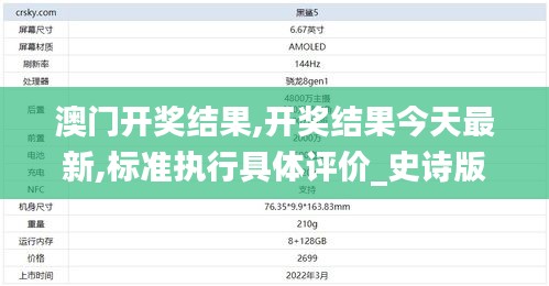 澳门开奖结果,开奖结果今天最新,标准执行具体评价_史诗版WWH13.18