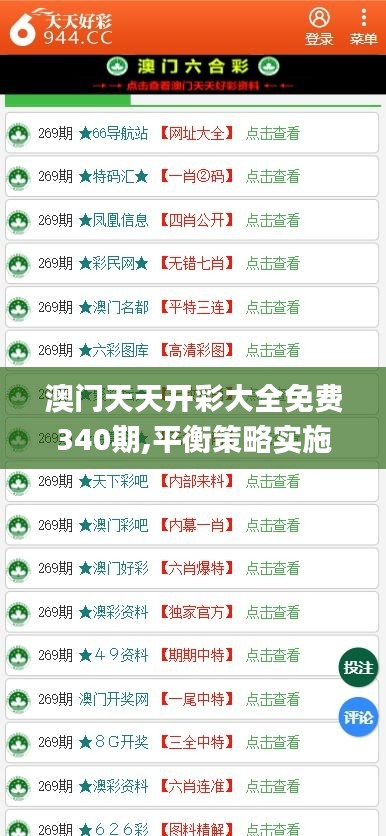 澳门天天开彩大全免费340期,平衡策略实施_专业版3.701