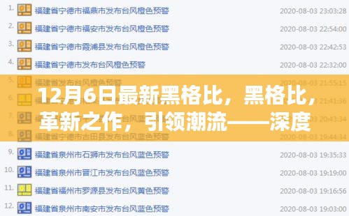 深度解析黑格比革新之作，引领潮流的12月最新评测与介绍