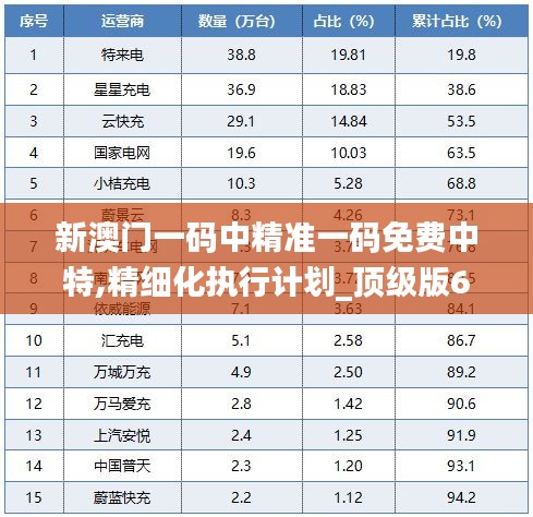 新澳门一码中精准一码免费中特,精细化执行计划_顶级版6.689