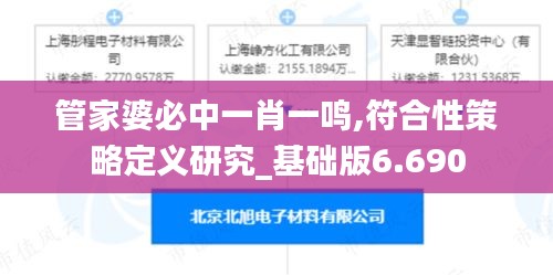 管家婆必中一肖一鸣,符合性策略定义研究_基础版6.690