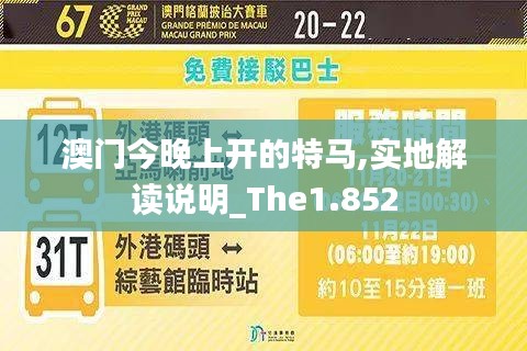 澳门今晚上开的特马,实地解读说明_The1.852