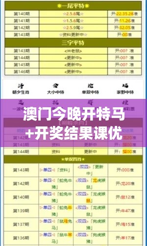 澳门今晚开特马+开奖结果课优势：精准预测与赛事分析解读
