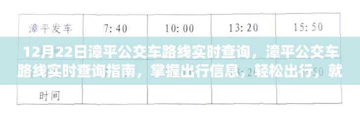 出行信息掌握