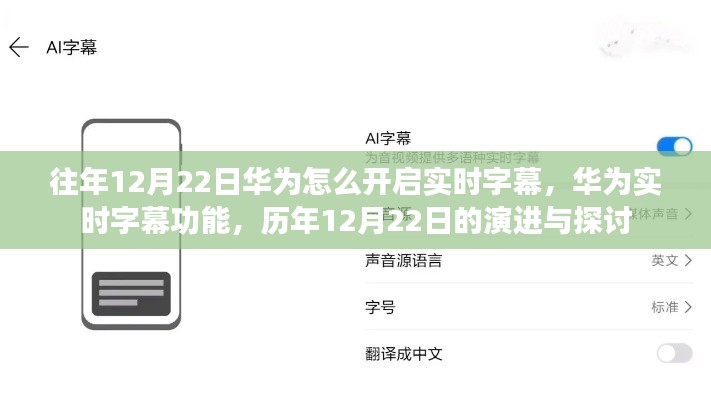 华为实时字幕功能历年12月22日的演进及开启指南