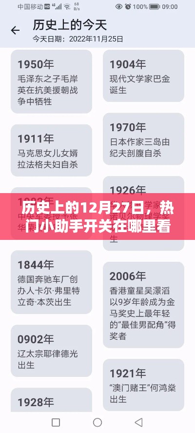 历史上的热门小助手开关位置查询及日期关联揭秘