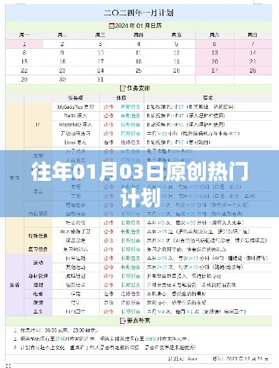 往年1月3日原创热门计划全解析