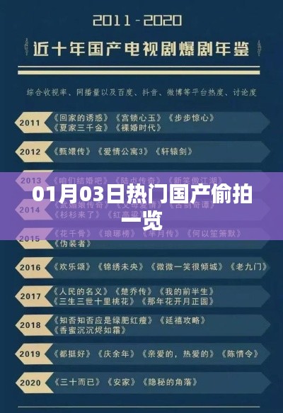 01月03日国产偷拍精选，热门一览