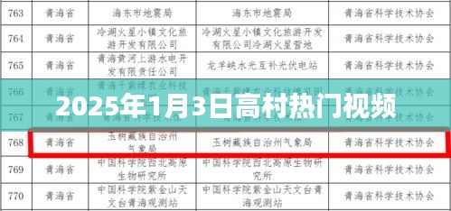高村热门视频大赏，2025年1月3日精彩瞬间