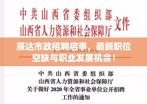 辰达市政招聘启事，最新职位空缺与职业发展机会！