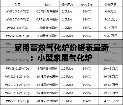 家用高效气化炉价格表最新：小型家用气化炉 