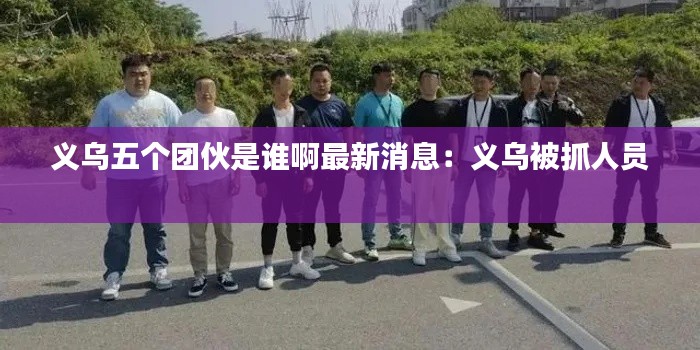 义乌五个团伙是谁啊最新消息：义乌被抓人员 