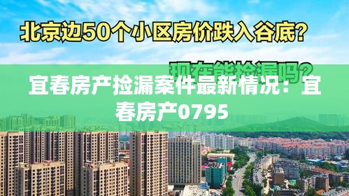 宜春房产捡漏案件最新情况：宜春房产0795 
