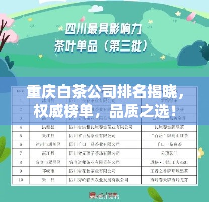 重庆白茶公司排名揭晓，权威榜单，品质之选！