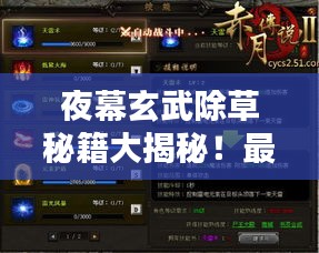 夜幕玄武除草秘籍大揭秘！最新攻略来袭！
