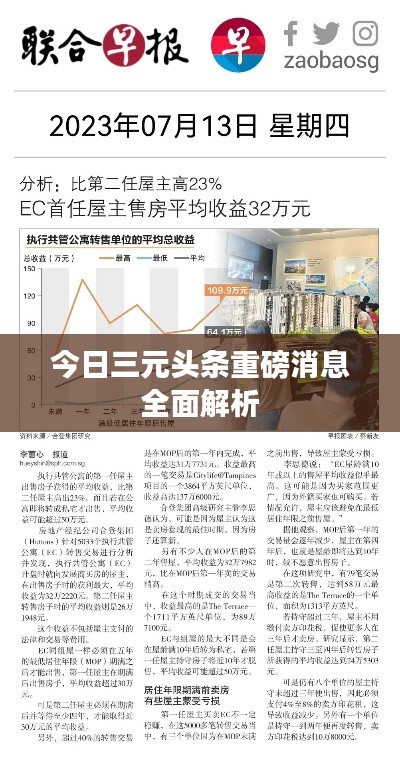 今日三元头条重磅消息全面解析
