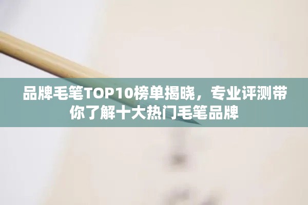 品牌毛笔TOP10榜单揭晓，专业评测带你了解十大热门毛笔品牌