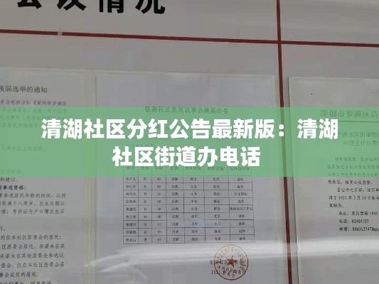 清湖社区分红公告最新版：清湖社区街道办电话 