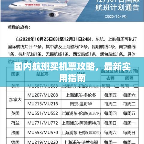 国内航班买机票攻略，最新实用指南