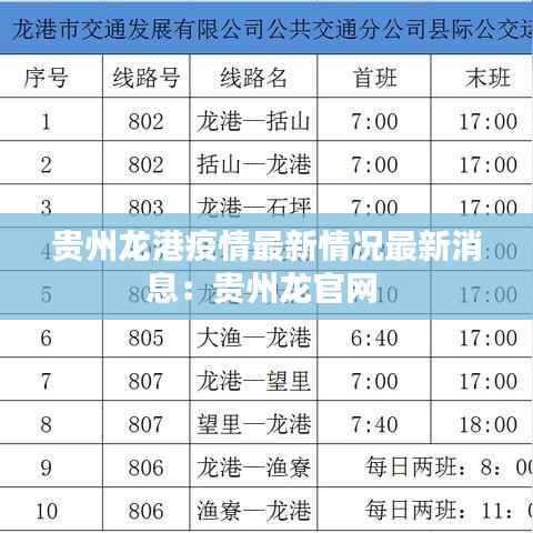 贵州龙港疫情最新情况最新消息：贵州龙官网 