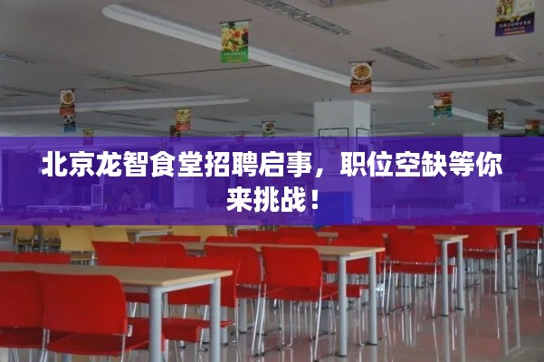 北京龙智食堂招聘启事，职位空缺等你来挑战！