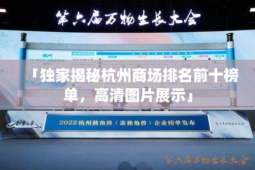 「独家揭秘杭州商场排名前十榜单，高清图片展示」