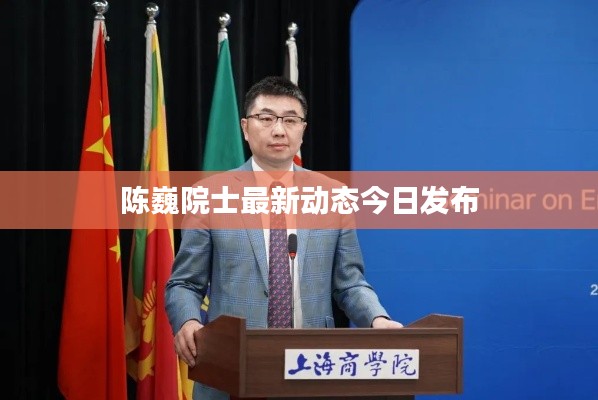 陈巍院士最新动态今日发布
