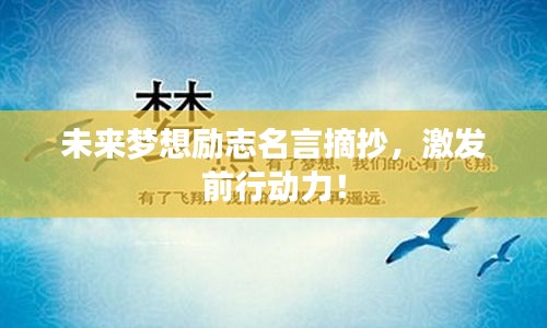 未来梦想励志名言摘抄，激发前行动力！