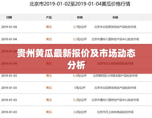 贵州黄瓜最新报价及市场动态分析