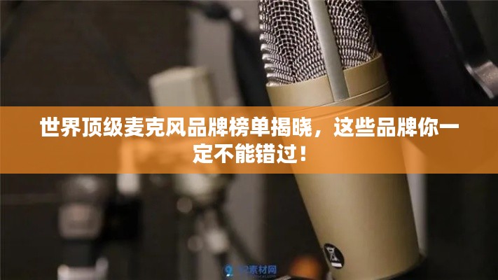 世界顶级麦克风品牌榜单揭晓，这些品牌你一定不能错过！