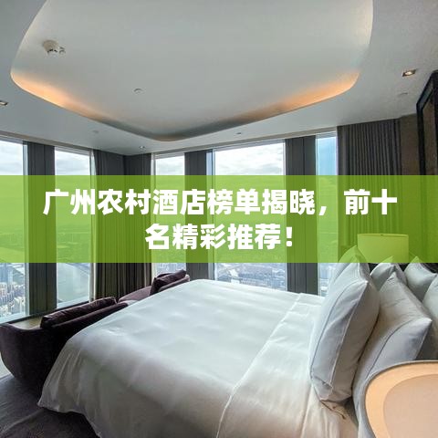 广州农村酒店榜单揭晓，前十名精彩推荐！