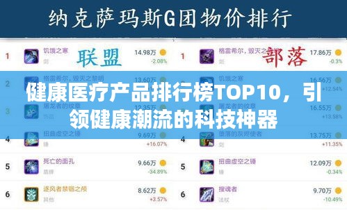健康医疗产品排行榜TOP10，引领健康潮流的科技神器