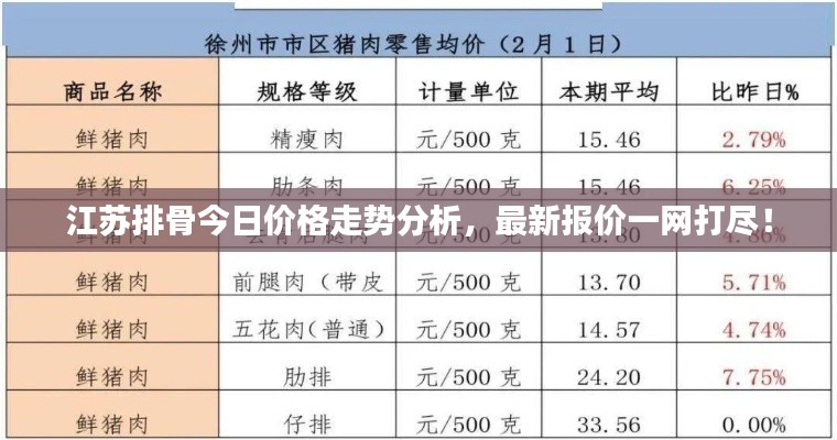 江苏排骨今日价格走势分析，最新报价一网打尽！