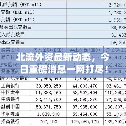 北流外资最新动态，今日重磅消息一网打尽！