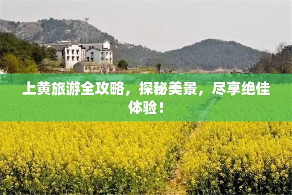 上黄旅游全攻略，探秘美景，尽享绝佳体验！