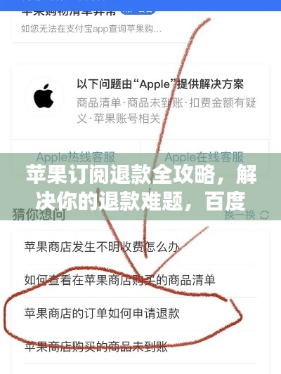 苹果订阅退款全攻略，解决你的退款难题，百度权威解答！