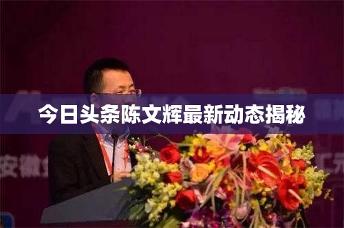 今日头条陈文辉最新动态揭秘