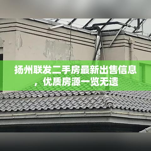 扬州联发二手房最新出售信息，优质房源一览无遗