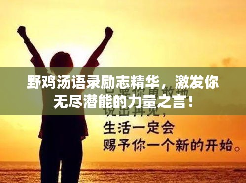 野鸡汤语录励志精华，激发你无尽潜能的力量之言！