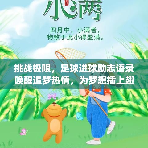 挑战极限，足球进球励志语录唤醒追梦热情，为梦想插上翅膀！