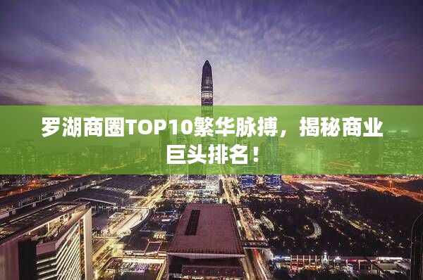 罗湖商圈TOP10繁华脉搏，揭秘商业巨头排名！