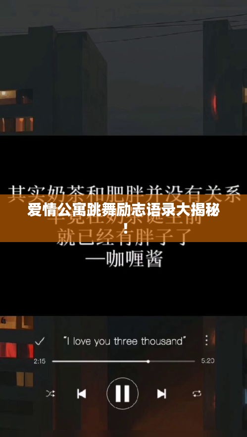 爱情公寓跳舞励志语录大揭秘！