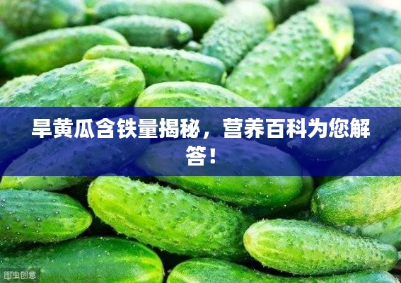 旱黄瓜含铁量揭秘，营养百科为您解答！